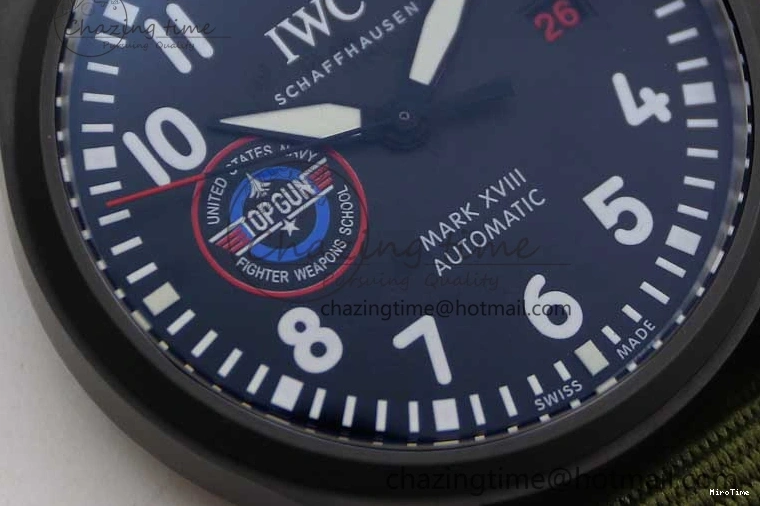 MIROTIME 0219 Packable Mark XVIII ‘TOPGUN SFTI’ Ceramic M+F Best Edition Black Dial on Green Nylon Strap 7048